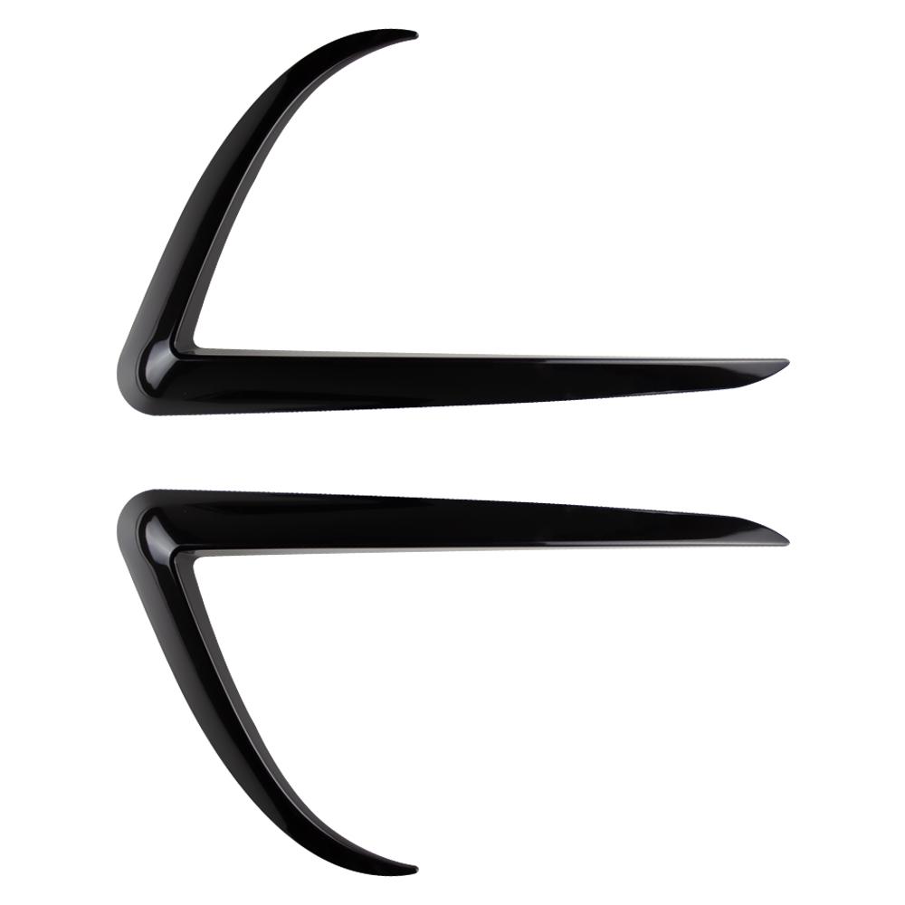 

2pcs Car Front Blade Trim Light Eyebrow Wind Knife Bumper Cover Sticker For Tesla Model 3 Y 2017-2026 ABS Fog Lamp Decoration