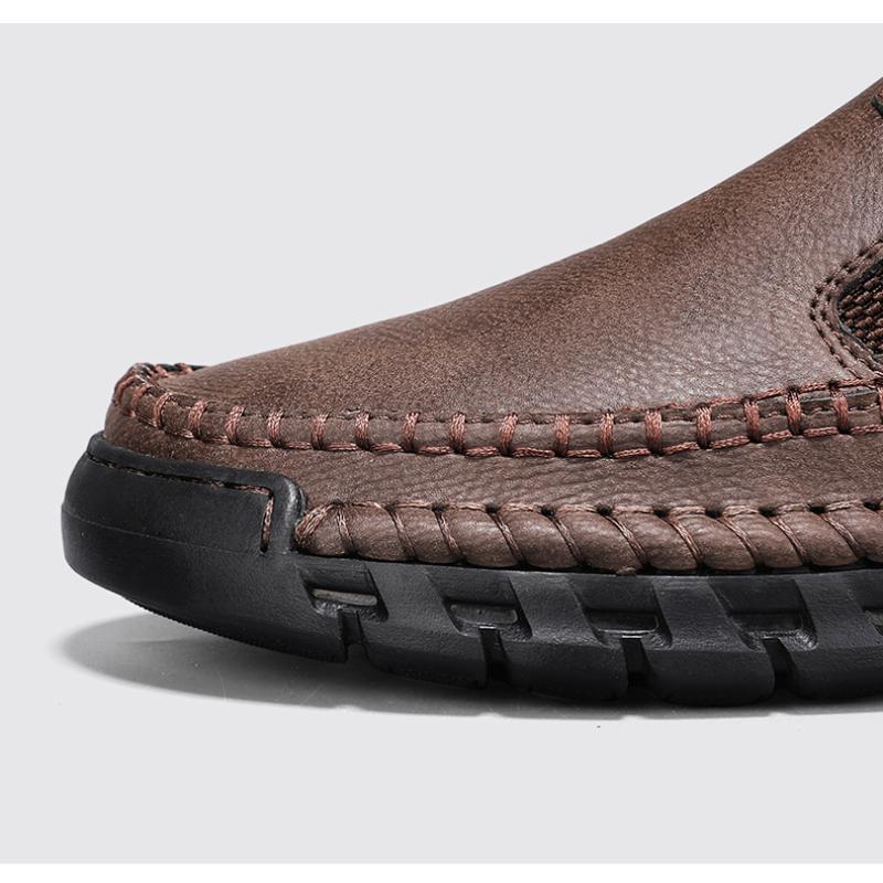 მამაკაცის ყოველდღიური ფეხსაცმელი ხელნაკეთი ტყავის ლოფერები ხარისხიანი ბრტყელი მოკასინები მამაკაცის სპორტული ფეხსაცმელი