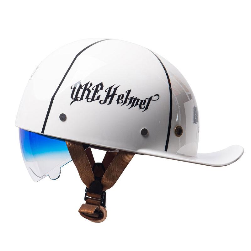 

Vintage Motorcycle Helmet Classic Retro Design -Lightweight & Breathable for Summer Riding, Anti-collision helmet for men and XXL