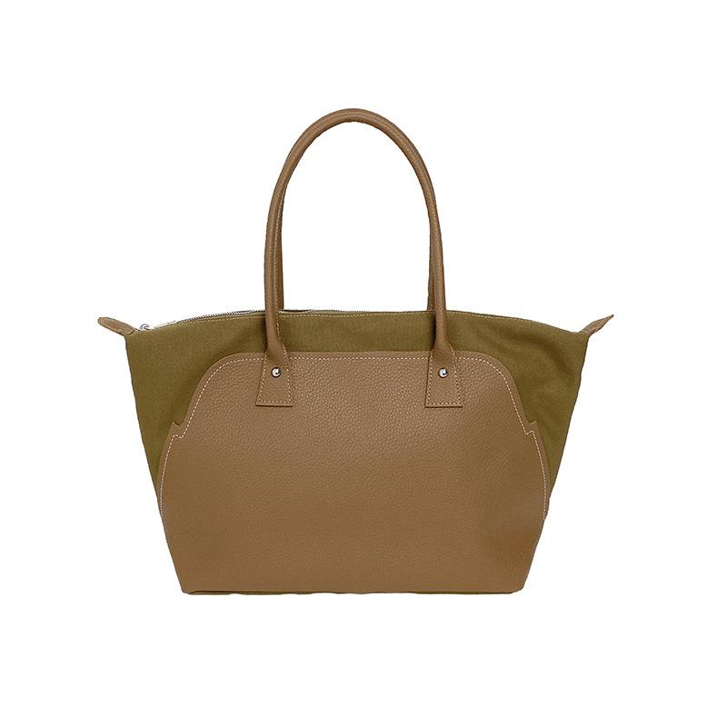 

Новая модная портативная женская сумка через плечо под мышкой большой вместимости универсальная с высоким чувством стиля для通勤 большая сумка one size fits all хаки