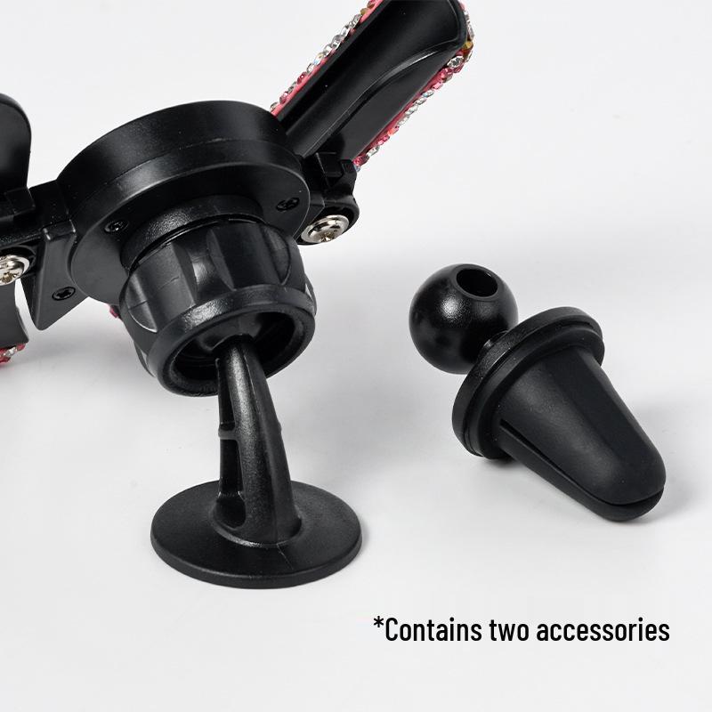 V-shaped Diamond Car Phone Holder with Gravity Sensing for Air Vent & Console