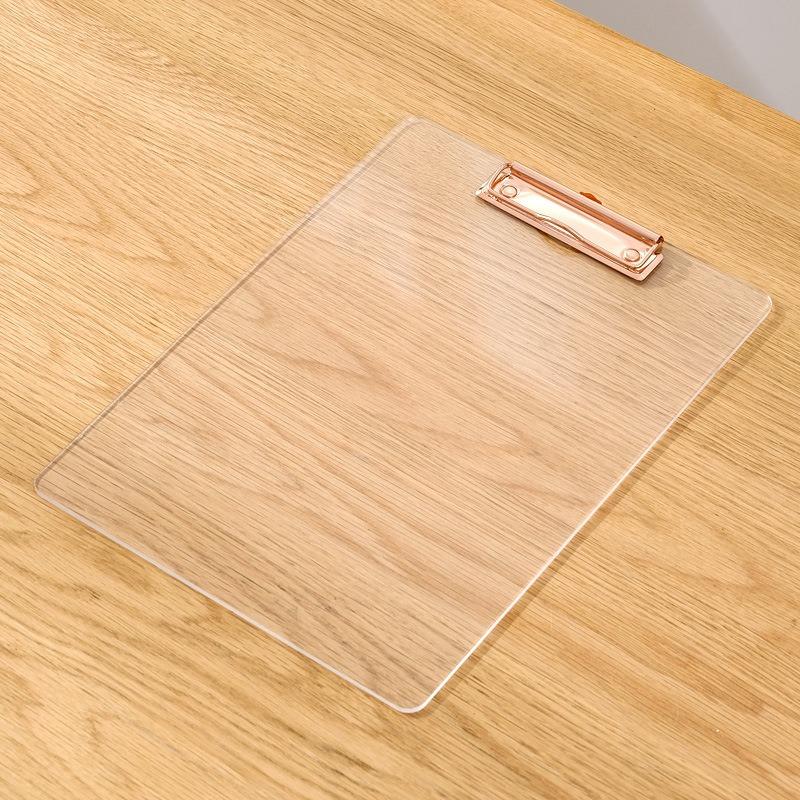 The Thickened Acrylic Transparent Board Clamp Writing Pad Is Convenient for File Storage and Organization