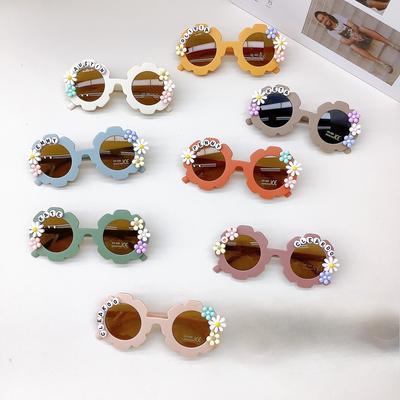 Fashion Children'S Sunglasses Flowers Cute Travel Concave Shape Sunscreen Uv Protection Baby Sunglasses Glasses