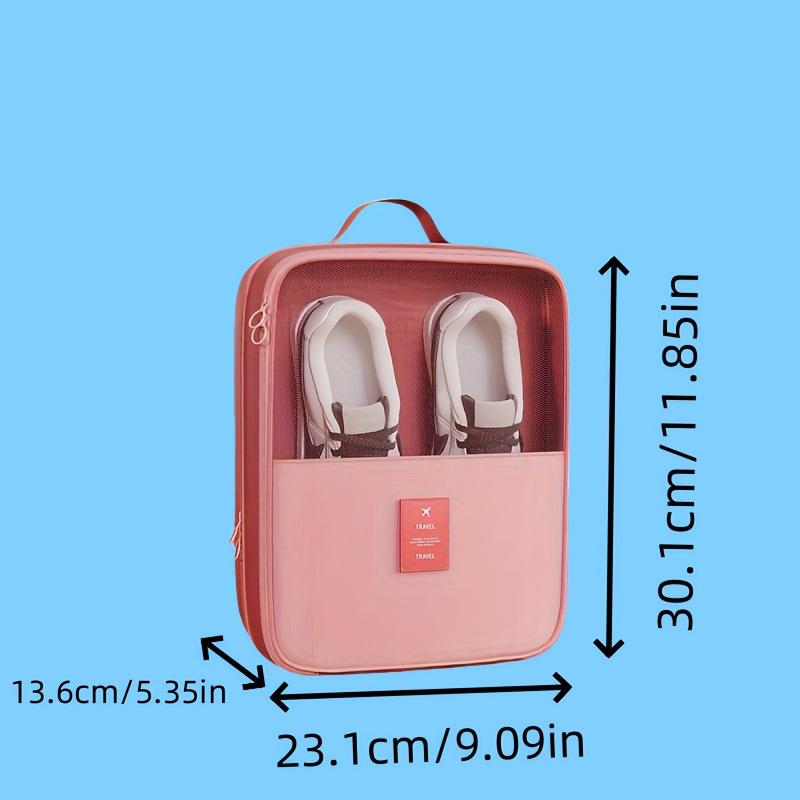 Large Capacity Travel Shoe Organizer Bag - Hanging Shoe Storage with Multiple Compartments, Heavy-Duty Polyester Hanging Organizer for Suitcase