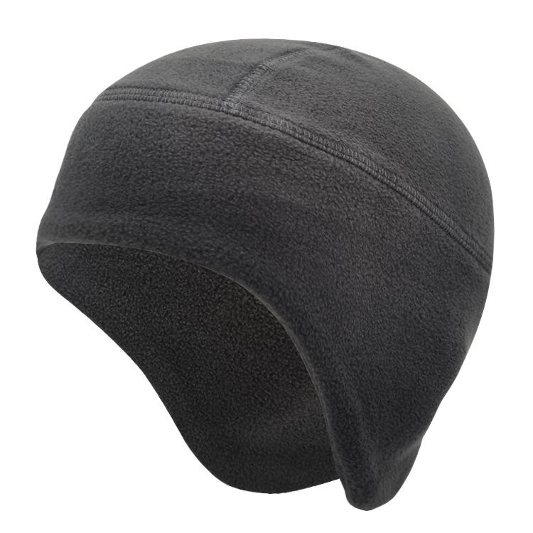 Ветрозащитная флисовая шапка с защитой ушей для активного отдыха One Size black