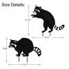 Metal Raccoon Garden Statues Stakes, Black Raccoon Silhouette Animals Decorative Garden Stakes,Statues Animal Stakes for Yard Decor and Lawn Ornaments