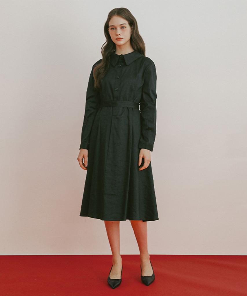 SOUP Shirt Collared Belted Dress (Sa9Opf2)