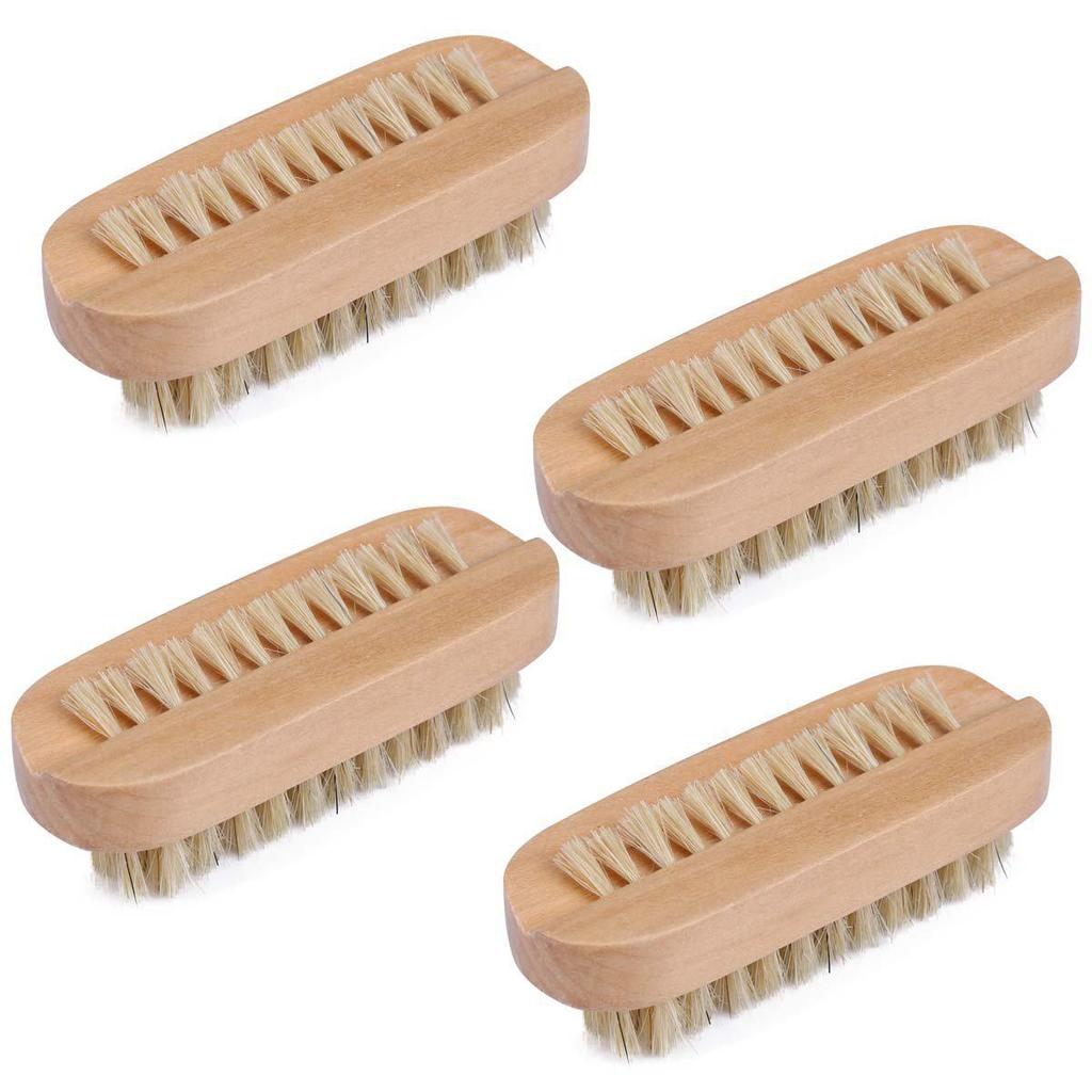 Lotus Wood Dual-sided Bath & Nail Brush with Boar Bristles and Foot Stone