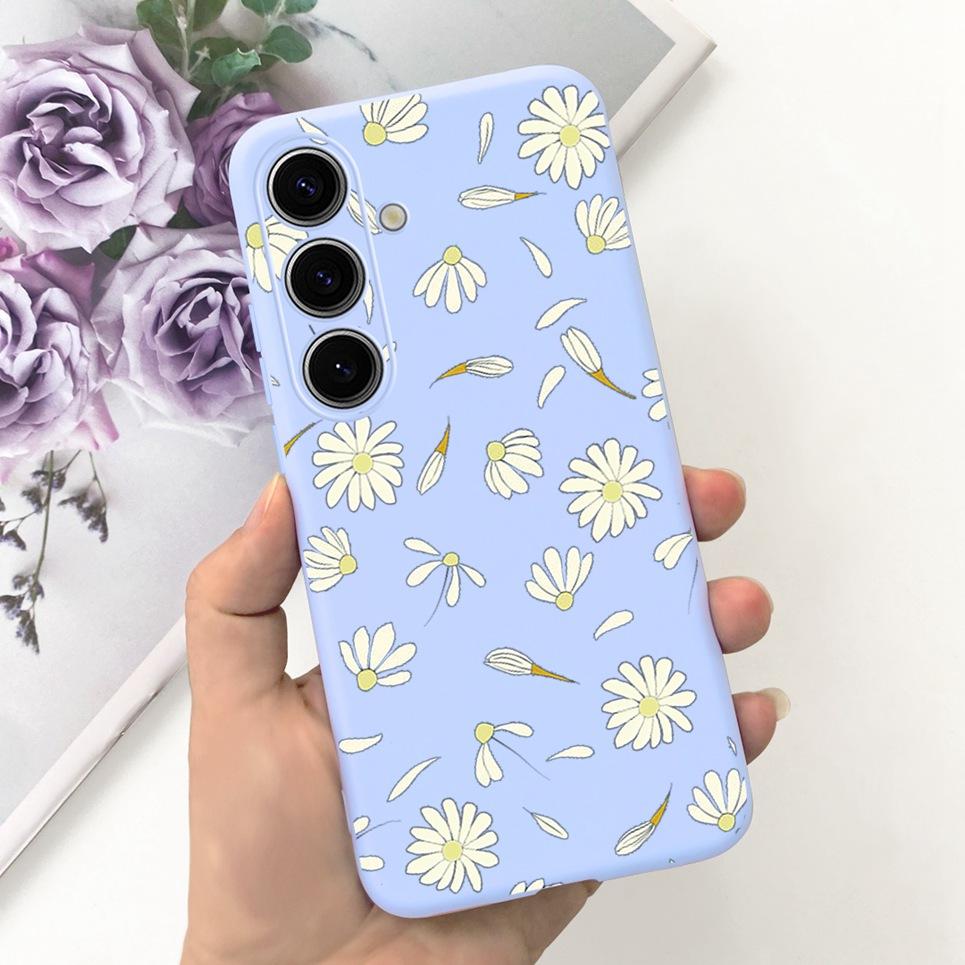 Pour Coque Samsung Galaxy S24 Pare-chocs Étui Samsung S24+ S24 Plus S24 Ultra Téléphone Coques Étui Jelly Fille Fleur Papillon Étui Souple