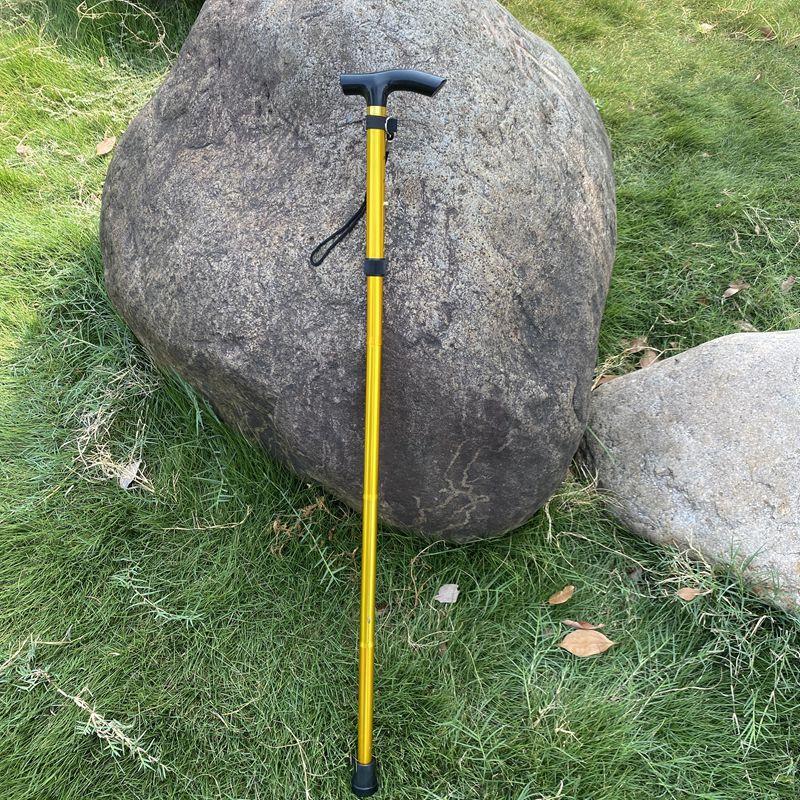 1PC Aluminum Alloy Telescopic Walking Stick Folding Trekking Pole Hiking Cane Crutch for Elderly People Outdoor Walking