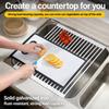 Silicone Silicone Over Sink Dish Drainer Roll Up Drain Basket Drain Grille  Kitchen Sink