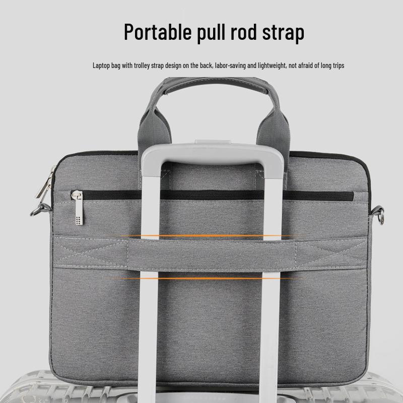 Wodoodporna nylonowa teczka na laptopa o dużej pojemności, 14-15 cali