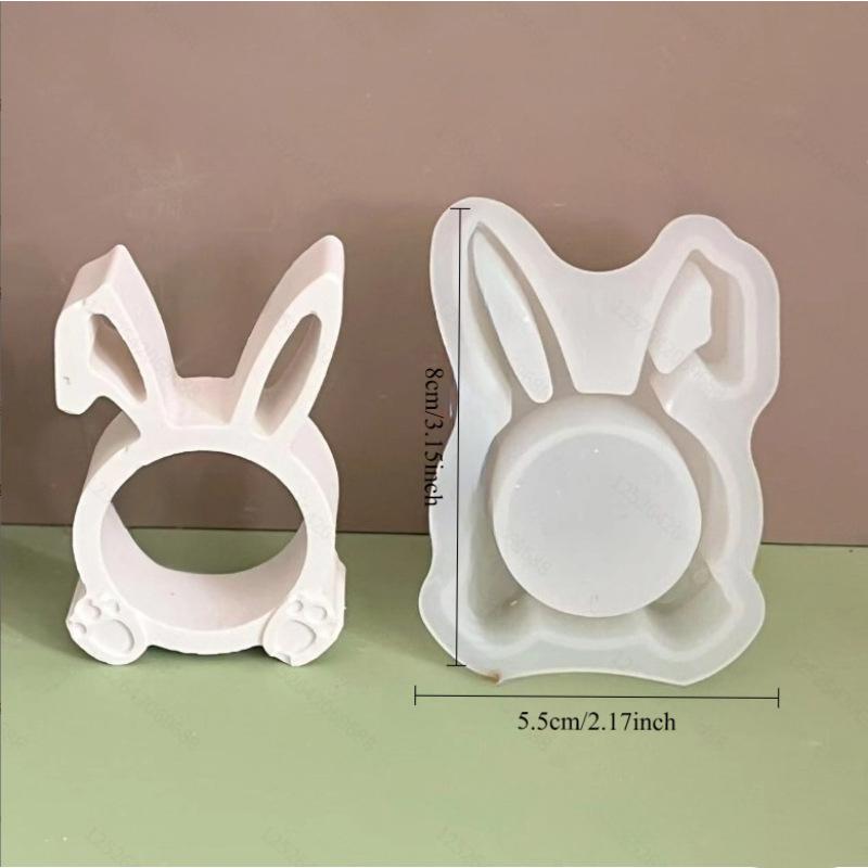 

Милый Мини Пасхальный Кролик Силиконовая Форма DIY Конфеты Шоколад Свеча Ароматический Гипсовый Формочка Ручная Работа Домашний Декор Форма A1