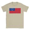 Samoa Flag T Shirts Unisexs Cotton Fashion TShirts Round Neck Tee Shirt Short Sleeve Clothes Printed
