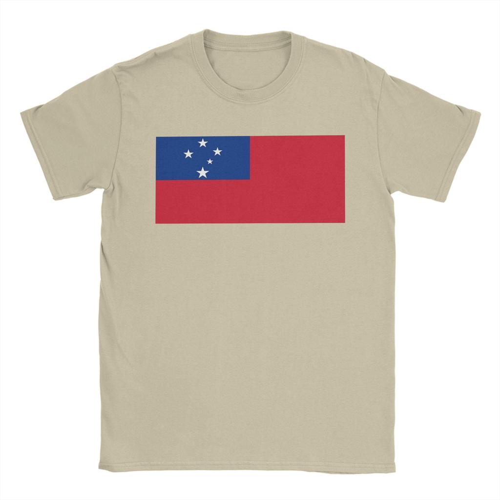 Samoa Flag T Shirts Unisexs Cotton Fashion TShirts Round Neck Tee Shirt Short Sleeve Clothes Printed