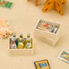 Doll House Decoration Mini Wooden Frame Fruit Frame Storage Frame Model Photo Props