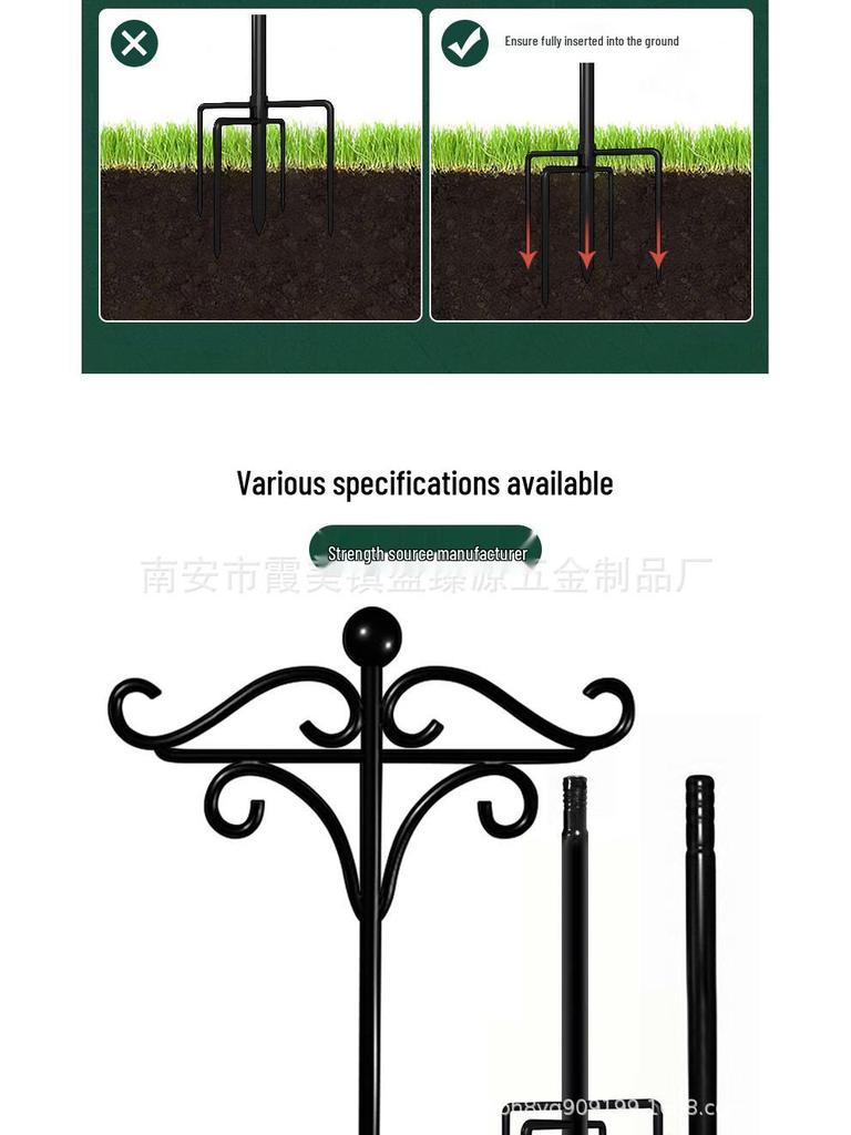 Outdoor Iron Art Metal Shepherd Hook for Garden and Wedding Decoration