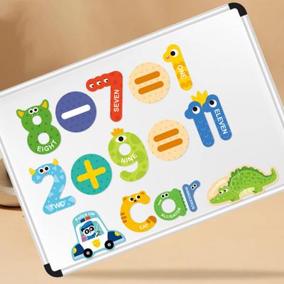 1 Set Lettere Numeri Magneti per Frigorifero Bambini Piccoli Animale Verdura Veicolo ABC Apprendimento Prescolare Magneti da Frigorifero Giocattolo Educativo