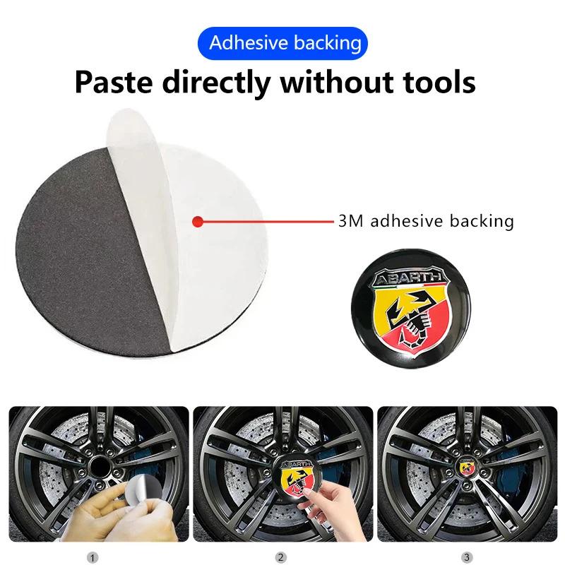 4pcs 65mm 60mm 3D logo car emblem Wheel Center Hub auto Rim refit dust-proof badge covers sticker styling accessories For FIAT