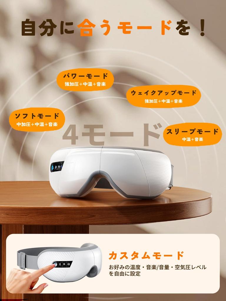 Anycee Augenwärmer Vollständig Heiß Augenlufttemperatur und -volumen Auge 3D Augenhöhle durch Augenpflege Bluetooth-Musik heißes Auge faltbar und Augenmüdigkeit einstellbar