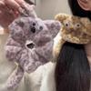 Cute Plush Kitten Hair Tie Sweet Cartoon Cat's Tail Scrunchies Hair Rope Back Of The Head Headband Hair Accessory Gift