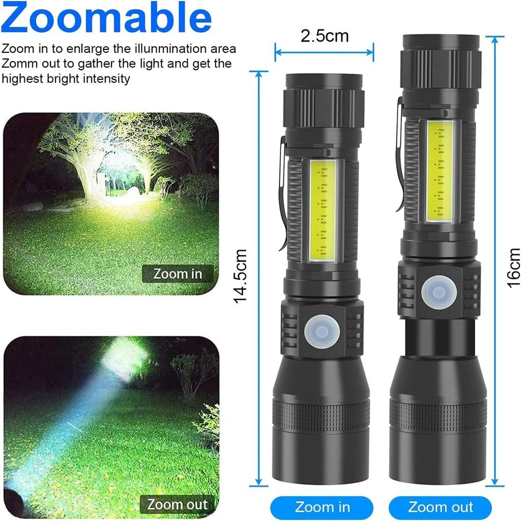 UV Light & Strong Light Flashlight USB Rechargeable Camping Lantern Pets Urine Stains Black Light Led Ultraviolet Torch Lamp