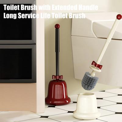 Toilet Brush with Extended Handle Floor-Standing Base Easy To Clean Toilet Brush Home Hygienic Assistant