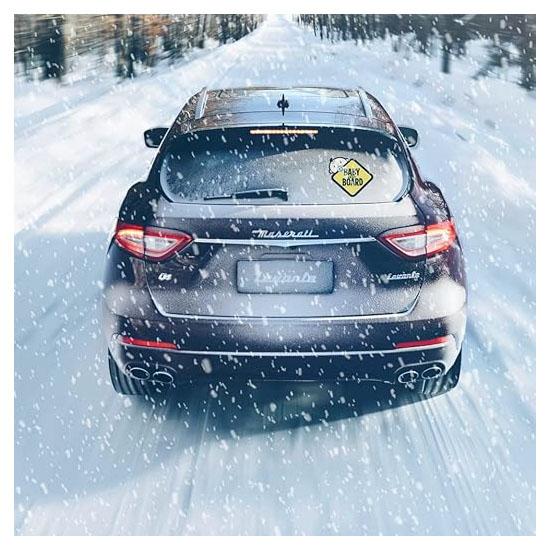 Car stickers-2 pieces of Baby in Car high-strength reflective waterproof vinyl safety car logo suitable for rear, side windows, bumpers