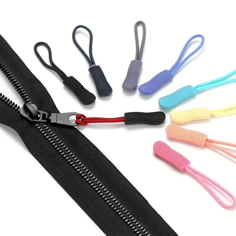 20 Pcs Zipper Pull Puller End Fit Rope Tag Replacement Clip Broken Buckle Fixer Zip Cord Tab Travel Bag Suitcase Tent Backpack