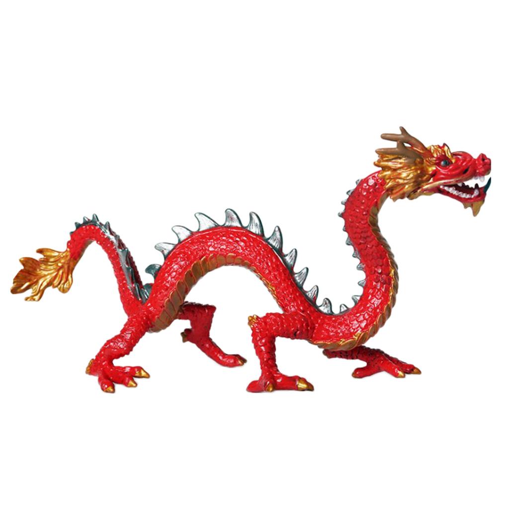 Mini Dragon Toys Miniature,Plastic Chinese Figures Toy, Party Favors Toy for Boys Kids