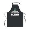 Kitchen Apron - PLANETEE - Skateboard Legend Humor - Black - 90x60 Cm - French Printing