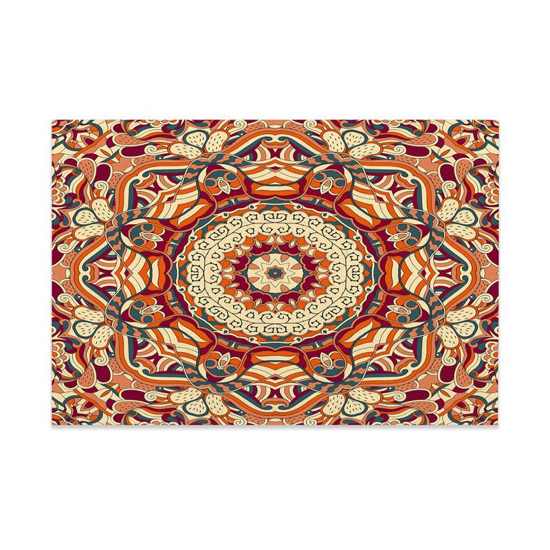 Vintage Mandala Placemats Washable Boho Floral Place Mat for Home Party Dining Tables Wedding Kitchen Banquets Decor