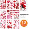 Valentines Day Decor Window clings 10 Sheet for Glass Windows Double-Sided Valentines Day Decorations Heart Window Decal