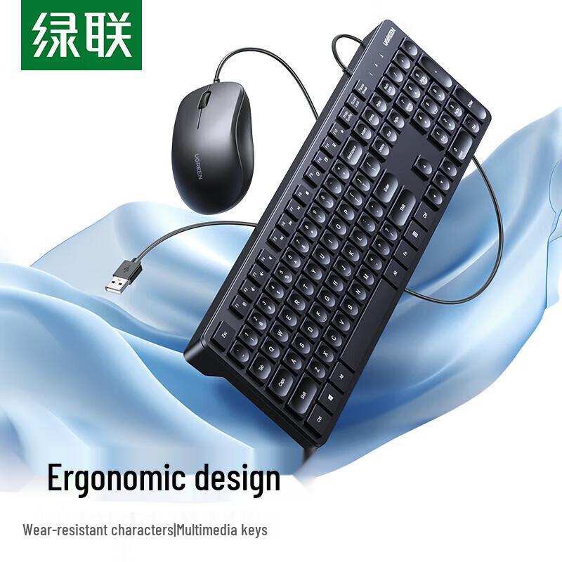 

UGREEN Full-Size Wireless Ergonomic Keyboard and Mouse Combo