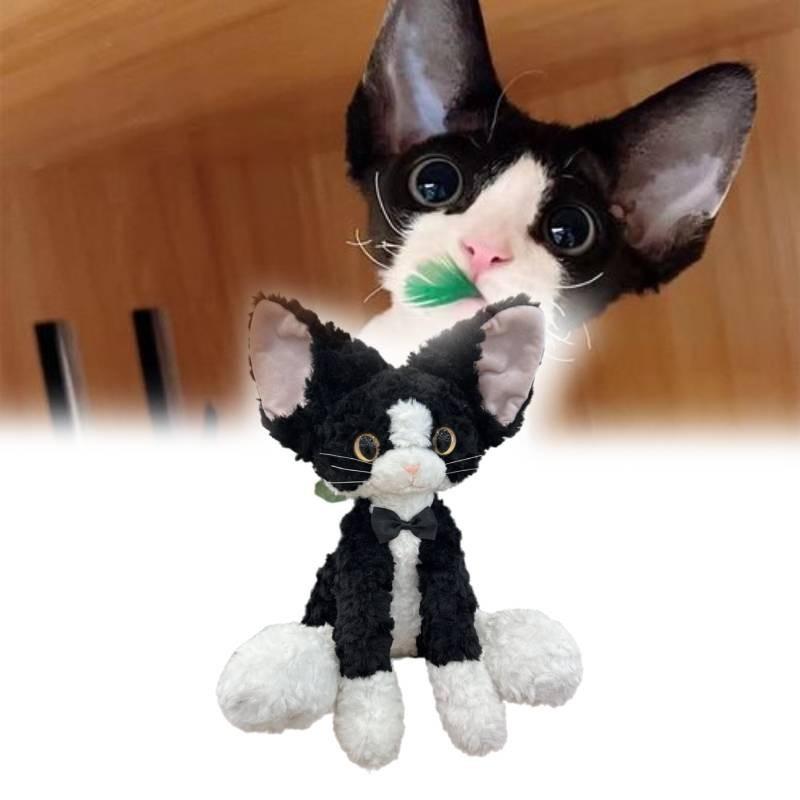 Hochwertiges deutsches Devon Rex Katze Plüschtier Superweich und knuddelig Perfektes Geschenk für jeden Anlass