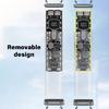 LED Illuminateds 45WPD Fast Charge Battery Case 8x18650 Holder Transparents ABS No Soldering