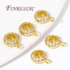 2/4/6Pcs Pendant Bails For Jewelry Making 18K Gold Plated Brass Bail Beads Connectors For DIY Necklace Findings
