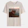 Leopard Printed Men's T-Shirt Street Loose Casual Short Sleeves Summer Breathable High Quality Cotton Streetwear  Women's Tops