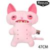 47cm Funny Ugly Teeth Monster Plush Toy Kawaii Soft Pillow Doll Gift Hairless Cat Style