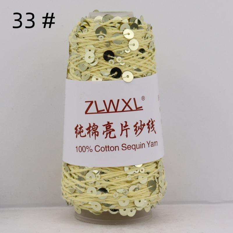 1000g /3200M 100% Cotton Yarn 6mm+3mm Special Sequin Yarn DIY Knitted Garment Accessories Rag Doll Knitting Yarn