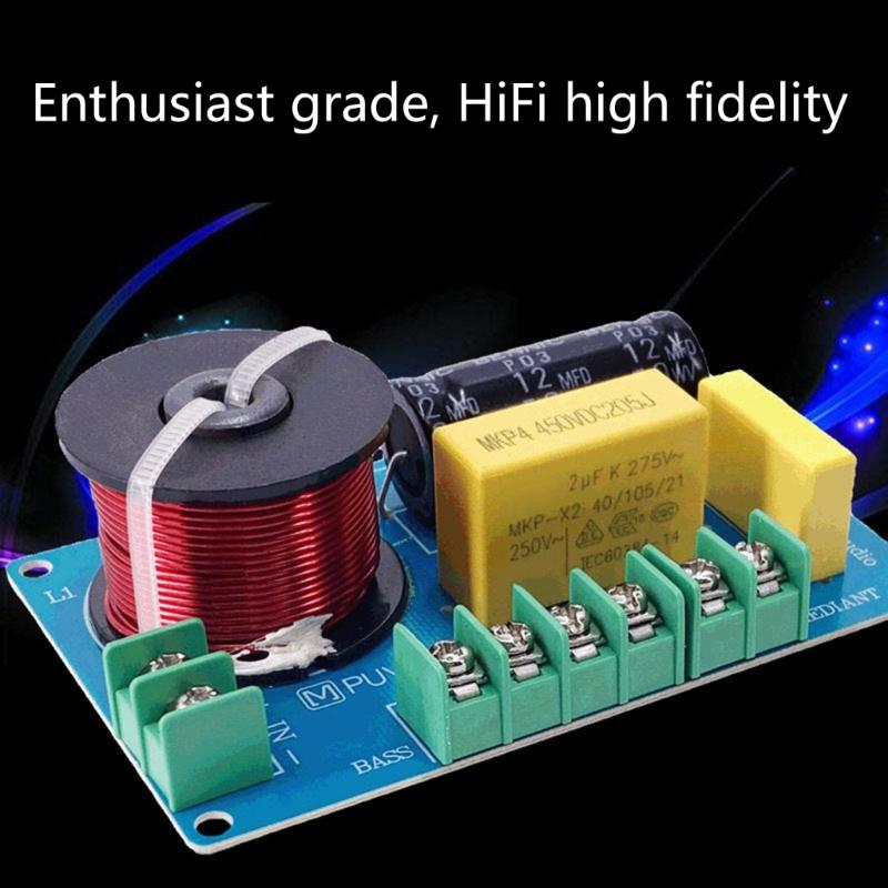 2 Pieces 3-Way Audio Frequency Dividers HiFi Filter Circuit Board Stereo Speaker Crossover Filters Treble/Alto/Bass 200W