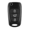 Flip 3 Button Remote Key Fob Case Shell Cover Fit For KIA Rondo Sportage Soul Rio