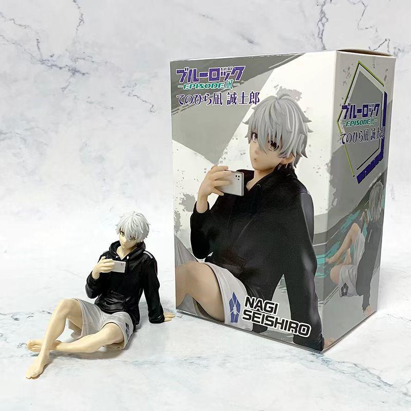 BLUE LOCK Nagi Seishiro Reo Mikage Sitting Version Figure Model Toys 8.5cm no box