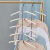 Space Saving 5 Tier Non Slip Hanger, Stackable Multi Layer Clothes Rack For T Shirts And Shirts, Heavy Duty Plastic Coated Wire Organizer