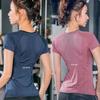 Damen Sportbekleidung Für Fitness Laufen Joggen Nahtlos Fitnessstudio Frau Sportshirt Yoga Top Damen Trainings Tops T-Shirt