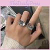 Elegant S925 Sterling Silver Adjustable Open Crab Ring For Women With Vintage Roman Design