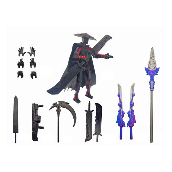 3D Printed Robot Action Figure with Accessories Movable Joints Demon