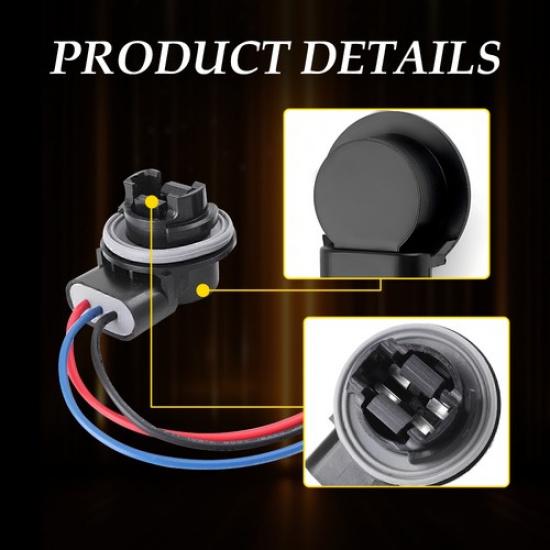 4x Socket 3157 Brake Bulb Signal Turn Base Light Harness Plug Connector Wire