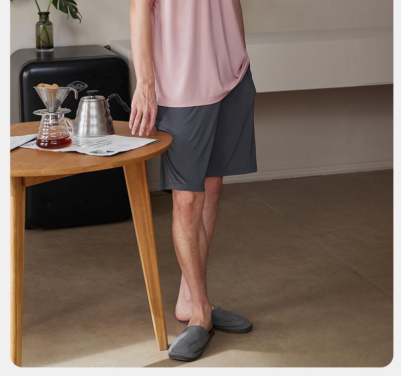 Xuan Liang Pajamas Men's Summer Thin Modal Short Sleeved Shorts Can Be Worn Outside Ice Silk Cool Large Home Furnishing Set