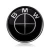 New Front Hood Emblem For BMW Race track black white Logo 81mm+Rear Badge 74mm+Wheel Hub Cap 68mm+56mm Steering Wheel Stick